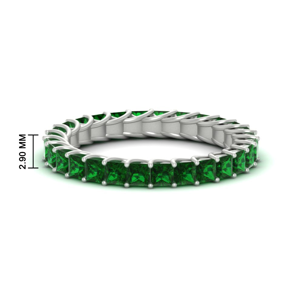 Ladies 2 Carat Princess Cut Eternity Band