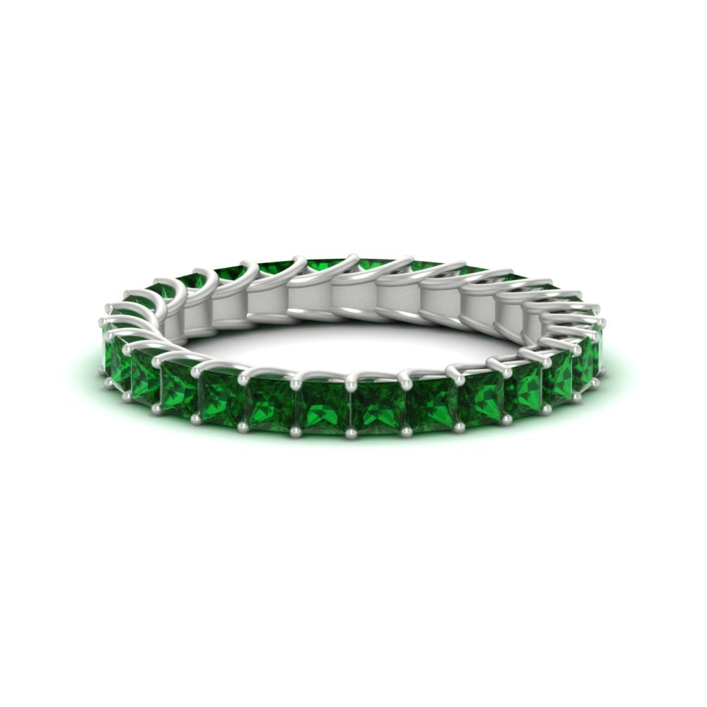 Ladies 2 Carat Princess Cut Eternity Band