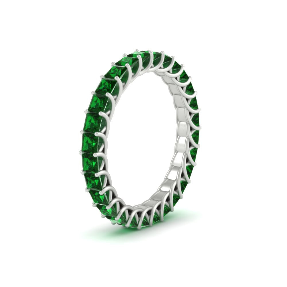 Ladies 2 Carat Princess Cut Eternity Band