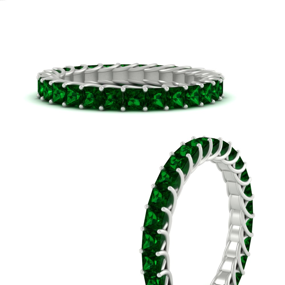 Ladies 2 Carat Princess Cut Eternity Band