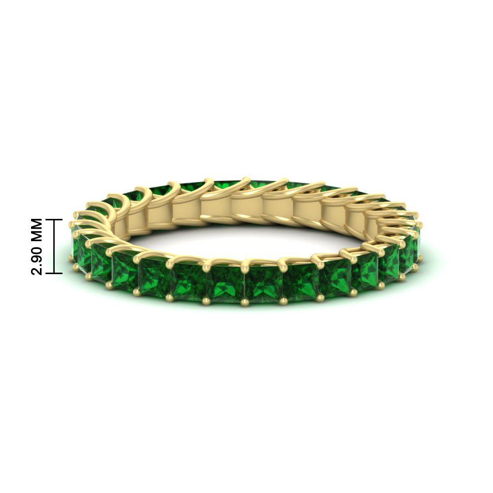 Ladies 2 Carat Princess Cut Eternity Band