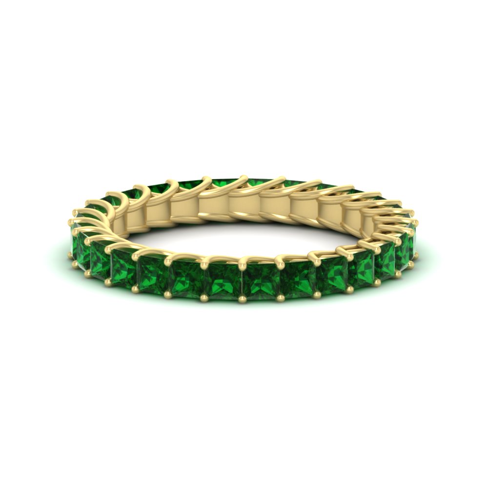 Ladies 2 Carat Princess Cut Eternity Band