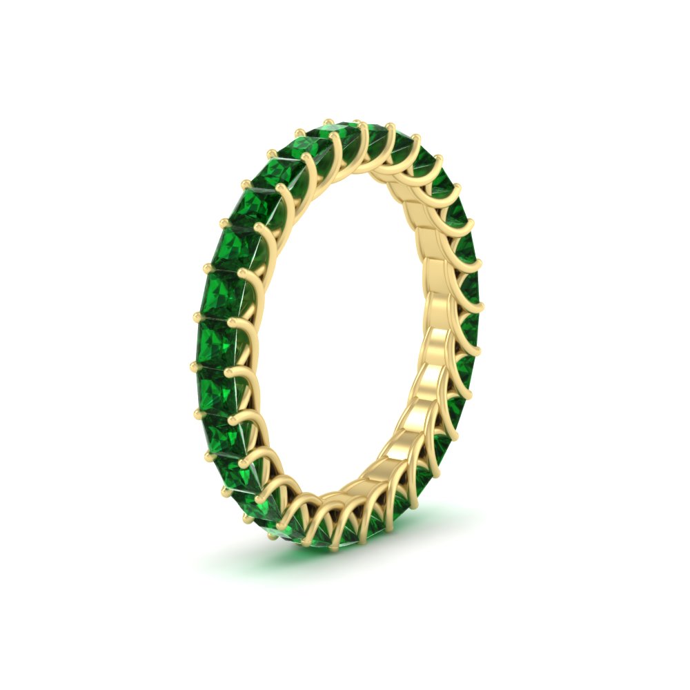 Ladies 2 Carat Princess Cut Eternity Band