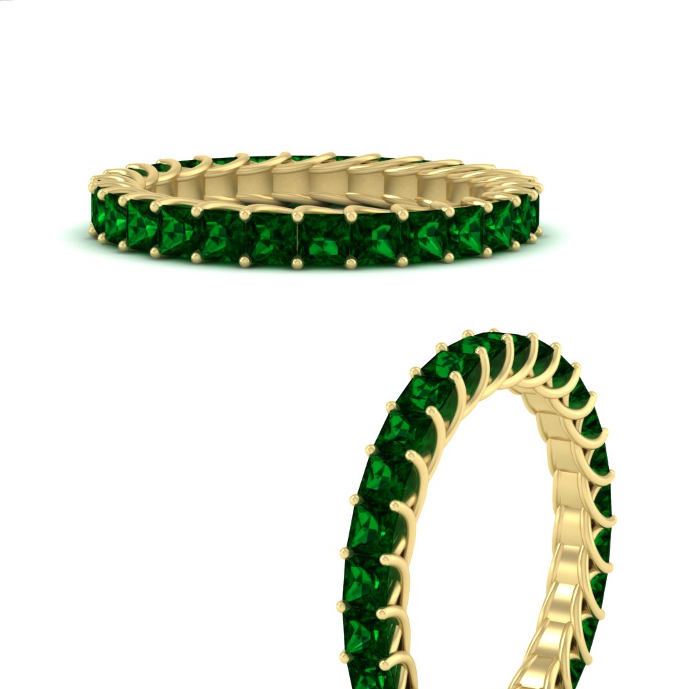 Ladies 2 Carat Princess Cut Eternity Band