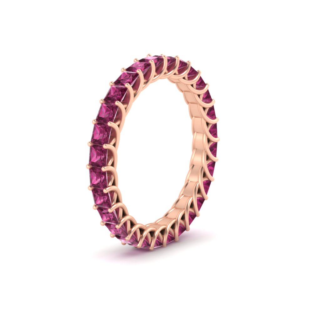 Ladies 2 Carat Princess Cut Eternity Band