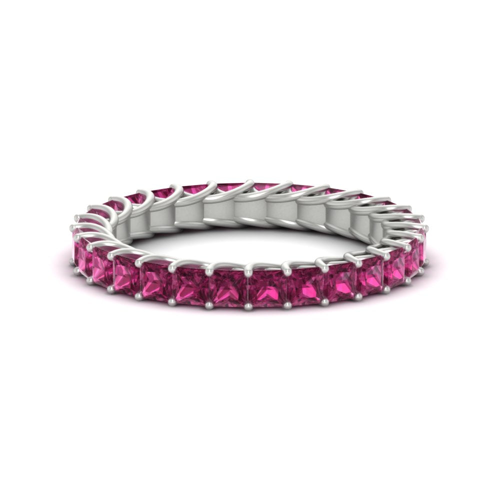 Ladies 2 Carat Princess Cut Eternity Band