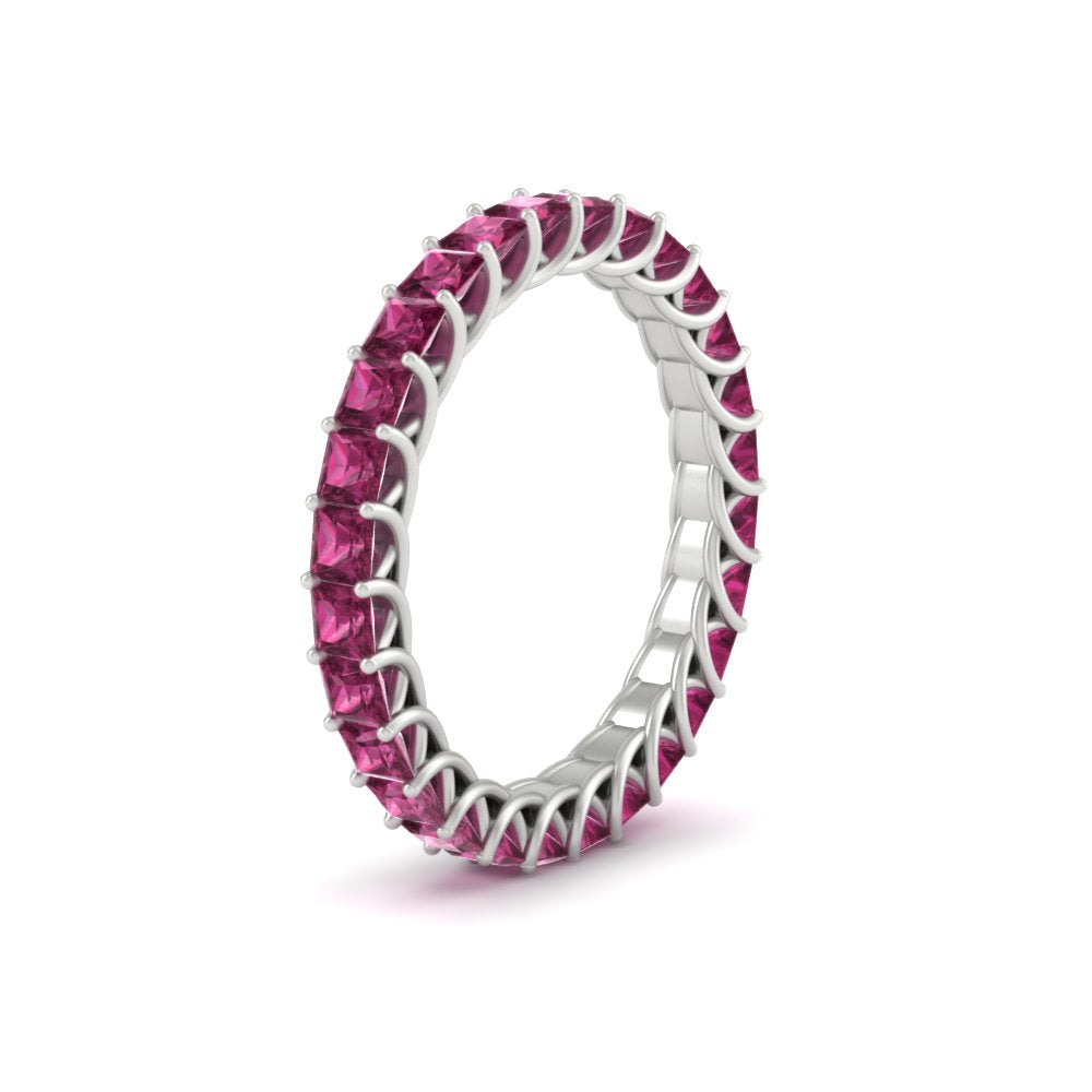 Ladies 2 Carat Princess Cut Eternity Band