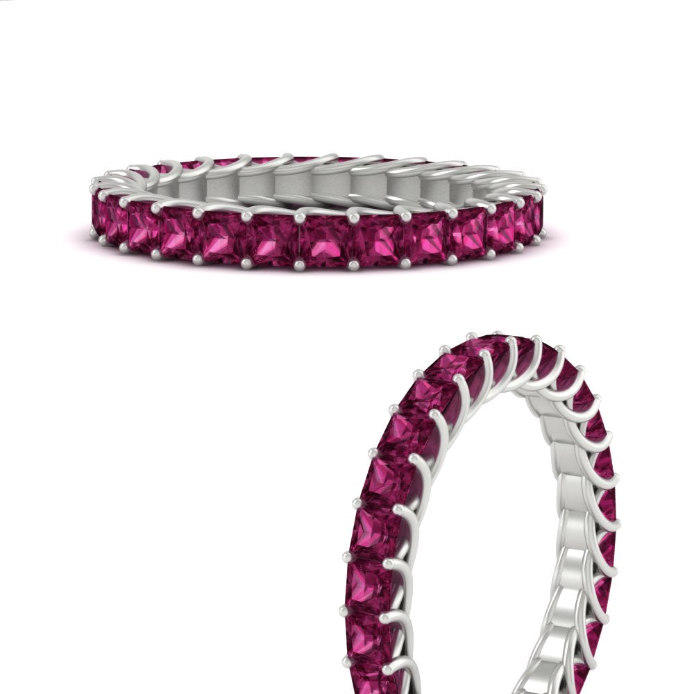 Ladies 2 Carat Princess Cut Eternity Band