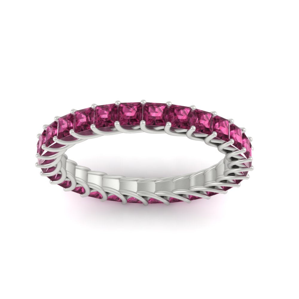 Ladies 2 Carat Princess Cut Eternity Band