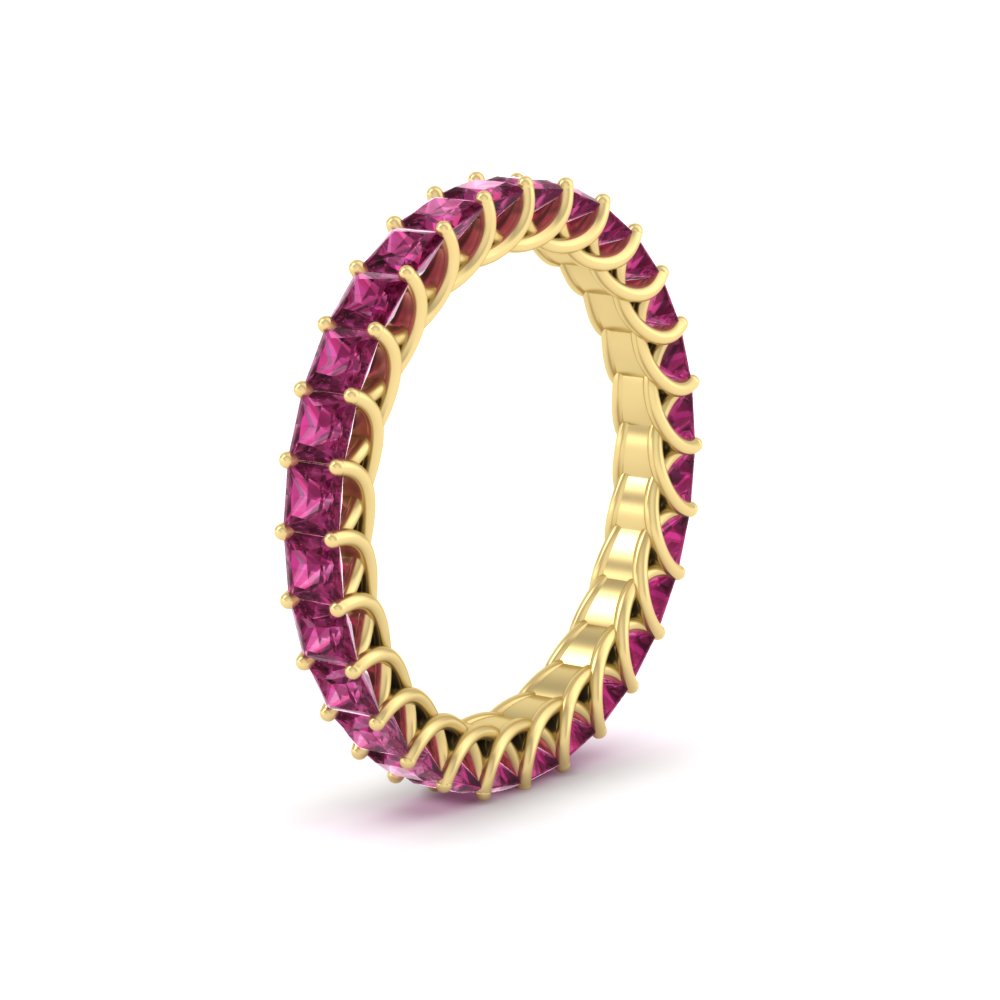 Ladies 2 Carat Princess Cut Eternity Band