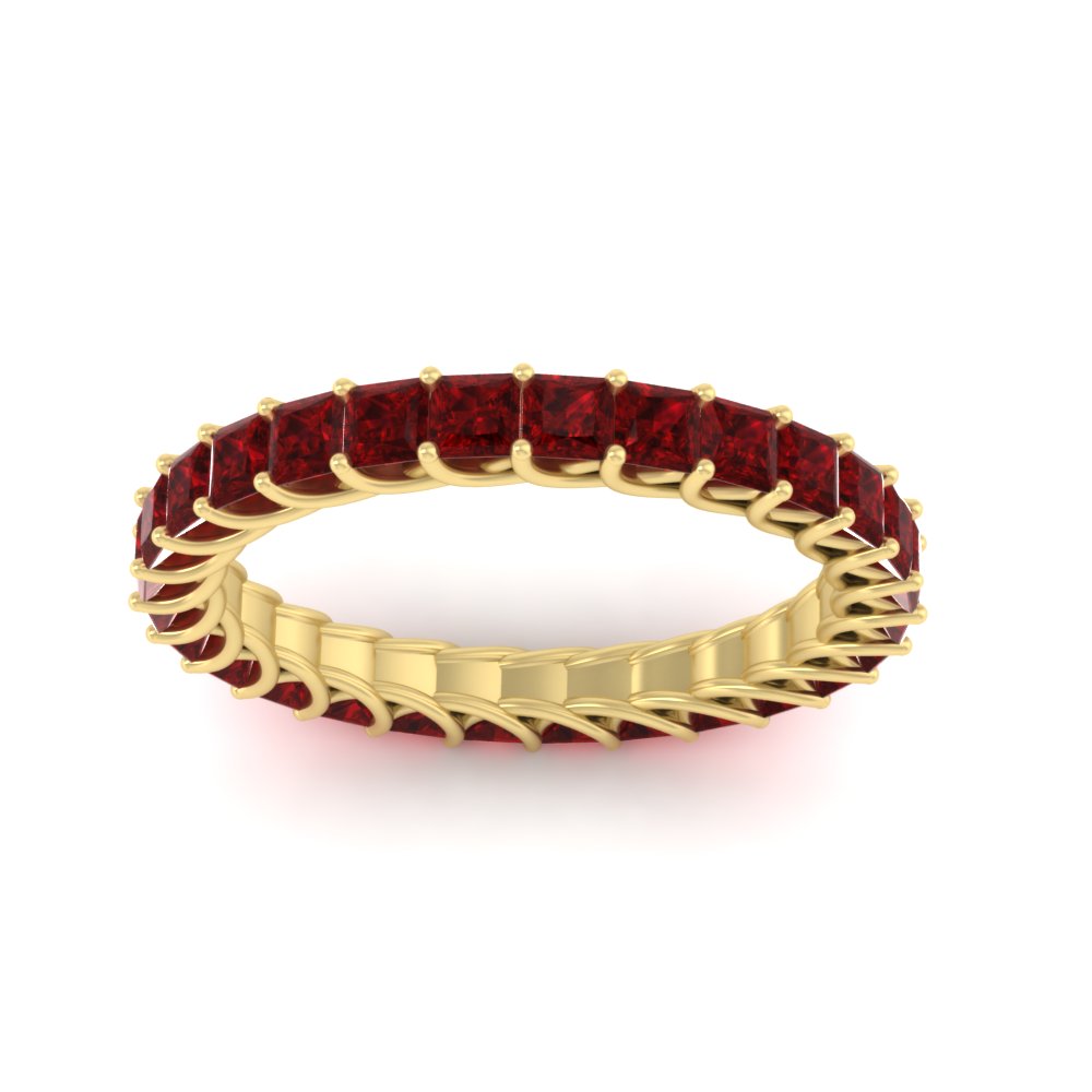 Ladies 2 Carat Princess Cut Eternity Band