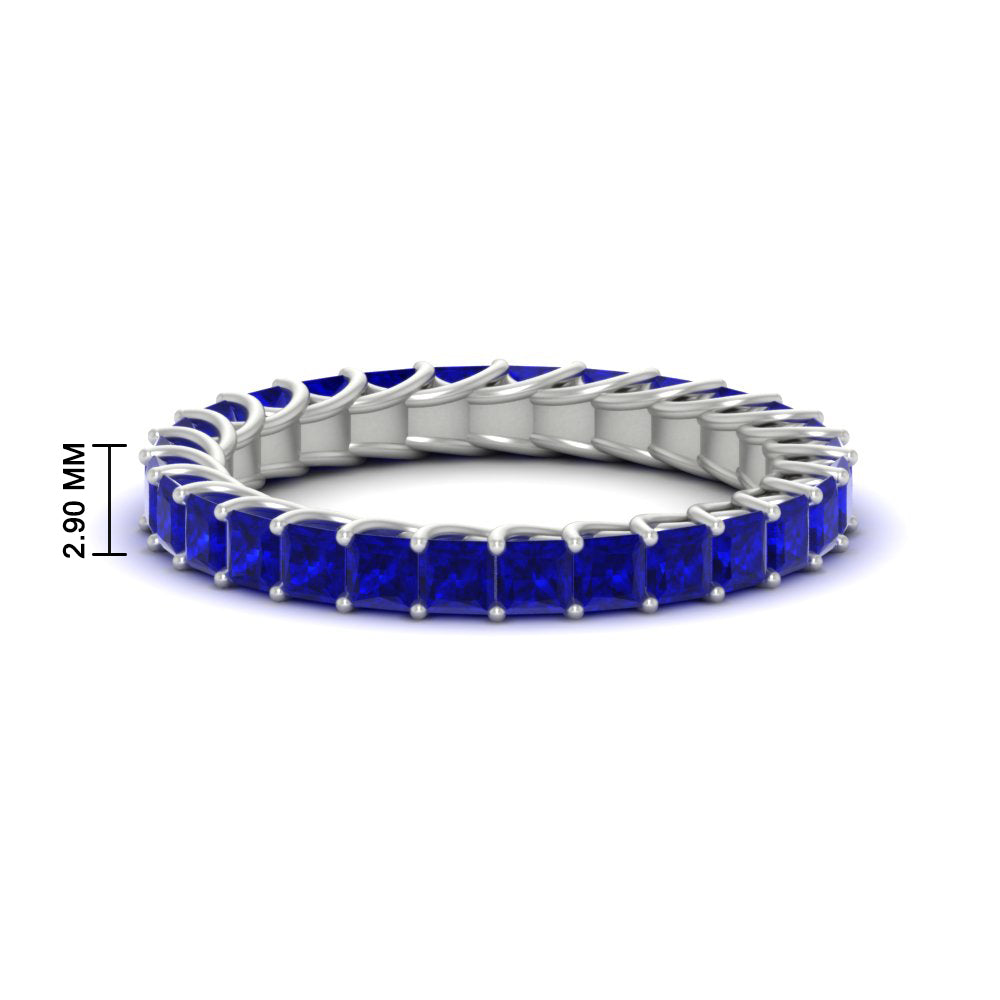 Ladies 2 Carat Princess Cut Eternity Band