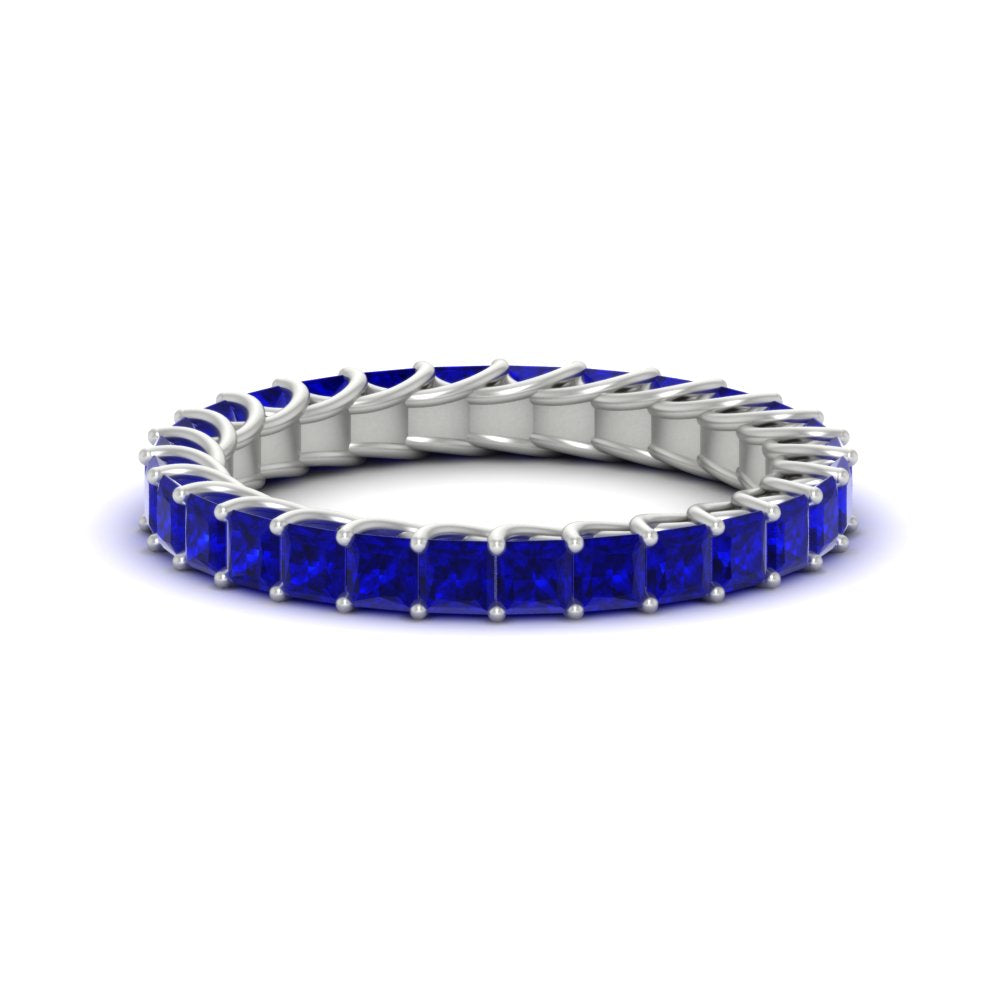 Ladies 2 Carat Princess Cut Eternity Band