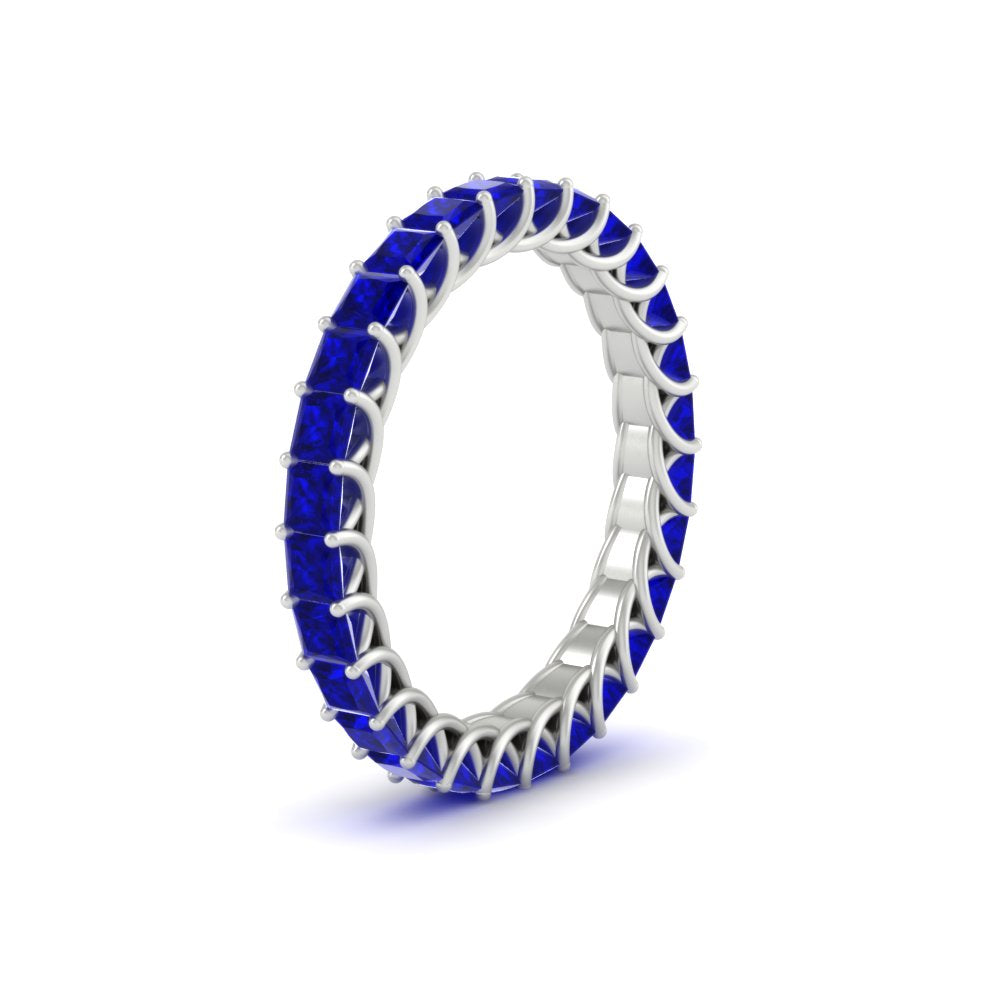 Ladies 2 Carat Princess Cut Eternity Band