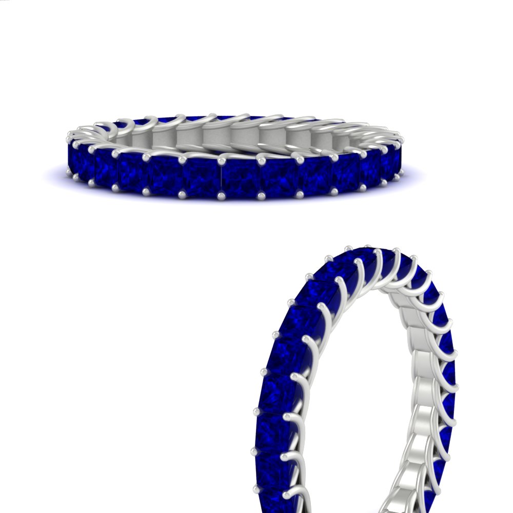 Ladies 2 Carat Princess Cut Eternity Band