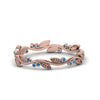 Load image into Gallery viewer, leaf-and-curl-blue-topaz-enamel-band-in-rose-gold-FDEWB8349BGICBLTO-NL-RG