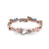 Load image into Gallery viewer, leaf-and-curl-blue-topaz-enamel-band-in-rose-gold-FDEWB8349BGICBLTO-NL-RG