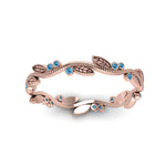 Load image into Gallery viewer, leaf-and-curl-blue-topaz-enamel-band-in-rose-gold-FDEWB8349BGICBLTO-NL-RG
