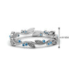 Load image into Gallery viewer, leaf-and-curl-blue-topaz-enamel-band-in-white-gold-FDEWB8349BGICBLTO-NL-WG