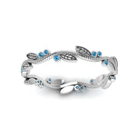 Load image into Gallery viewer, leaf-and-curl-blue-topaz-enamel-band-in-white-gold-FDEWB8349BGICBLTO-NL-WG
