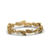 Load image into Gallery viewer, leaf-and-curl-diamond-enamel-band-in-yellow-gold-FDEWB8349B-NL-YG