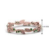 Load image into Gallery viewer, leaf-and-curl-emerald-enamel-band-in-rose-gold-FDEWB8349BGEMGR-NL-RG