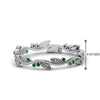 Load image into Gallery viewer, leaf-and-curl-emerald-enamel-band-in-white-gold-FDEWB8349BGEMGR-NL-WG