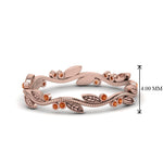 Load image into Gallery viewer, leaf-and-curl-orange-sapphire-enamel-band-in-rose-gold-FDEWB8349BGSAOR-NL-RG
