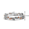 Load image into Gallery viewer, leaf-and-curl-orange-sapphire-enamel-band-in-white-gold-FDEWB8349BGSAOR-NL-WG