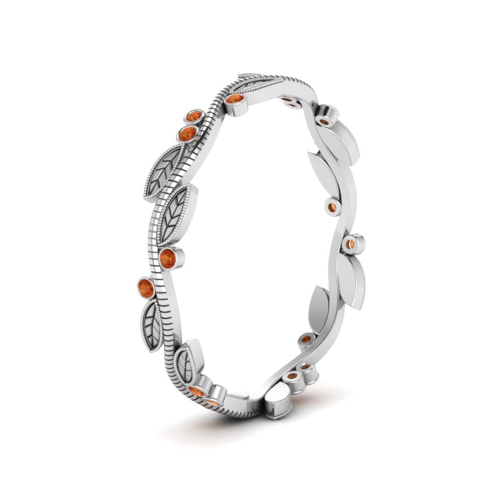 leaf-and-curl-orange-sapphire-enamel-band-in-white-gold-FDEWB8349BGSAOR-NL-WG
