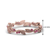 Load image into Gallery viewer, leaf-and-curl-pink-sapphire-enamel-band-in-rose-gold-FDEWB8349BGSADRPI-NL-RG