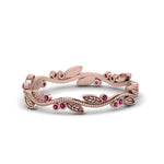 Load image into Gallery viewer, leaf-and-curl-pink-sapphire-enamel-band-in-rose-gold-FDEWB8349BGSADRPI-NL-RG
