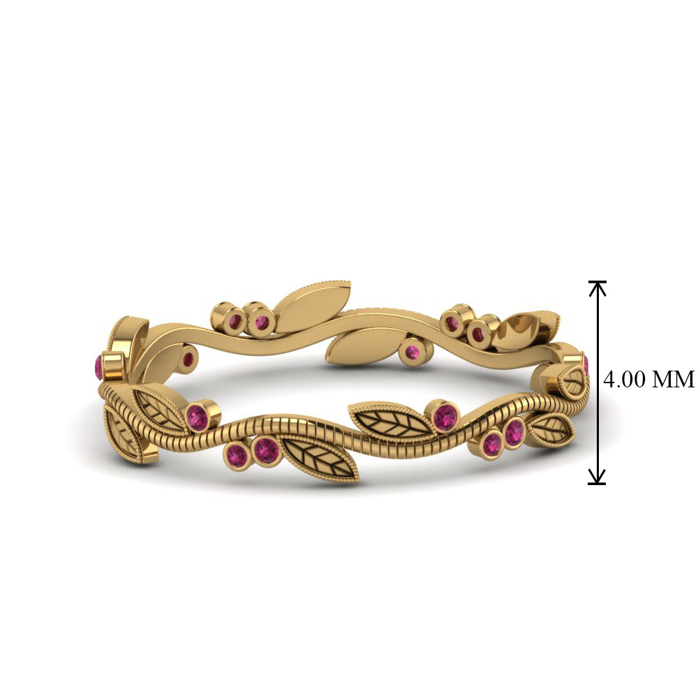 leaf-and-curl-pink-sapphire-enamel-band-in-yellow-gold-FDEWB8349BGSADRPI-NL-YG