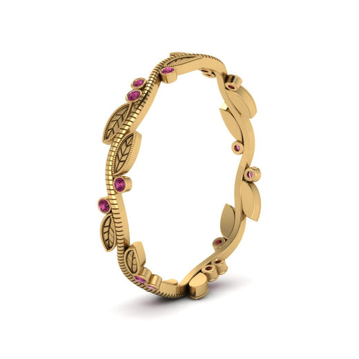leaf-and-curl-pink-sapphire-enamel-band-in-yellow-gold-FDEWB8349BGSADRPI-NL-YG