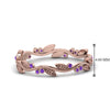 Load image into Gallery viewer, leaf-and-curl-purple-topaz-enamel-band-in-rose-gold-FDEWB8349BGVITO-NL-RG