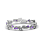 Load image into Gallery viewer, leaf-and-curl-purple-topaz-enamel-band-in-white-gold-FDEWB8349BGVITO-NL-WG
