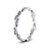 Load image into Gallery viewer, leaf-and-curl-purple-topaz-enamel-band-in-white-gold-FDEWB8349BGVITO-NL-WG