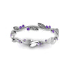 Load image into Gallery viewer, leaf-and-curl-purple-topaz-enamel-band-in-white-gold-FDEWB8349BGVITO-NL-WG