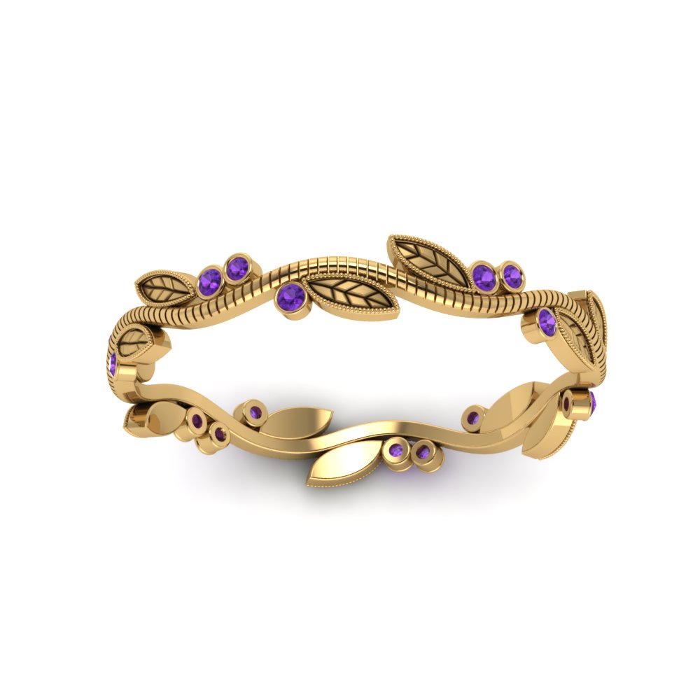 leaf-and-curl-purple-topaz-enamel-band-in-yellow-gold-FDEWB8349BGVITO-NL-YG
