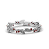 Load image into Gallery viewer, leaf-and-curl-ruby-enamel-band-in-white-gold-FDEWB8349BGRUDR-NL-WG