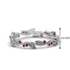 Load image into Gallery viewer, leaf-and-curl-ruby-enamel-band-in-white-gold-FDEWB8349BGRUDR-NL-WG