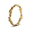 Load image into Gallery viewer, leaf-and-curl-ruby-enamel-band-in-yellow-gold-FDEWB8349BGRUDR-NL-YG