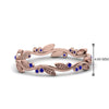 Load image into Gallery viewer, leaf-and-curl-sapphire-enamel-band-in-rose-gold-FDEWB8349BGSABL-NL-RG