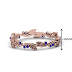 Load image into Gallery viewer, leaf-and-curl-sapphire-enamel-band-in-rose-gold-FDEWB8349BGSABL-NL-RG

