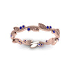 Load image into Gallery viewer, leaf-and-curl-sapphire-enamel-band-in-rose-gold-FDEWB8349BGSABL-NL-RG
