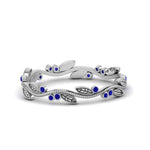 Load image into Gallery viewer, leaf-and-curl-sapphire-enamel-band-in-white-gold-FDEWB8349BGSABL-NL-WG
