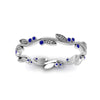 Load image into Gallery viewer, leaf-and-curl-sapphire-enamel-band-in-white-gold-FDEWB8349BGSABL-NL-WG