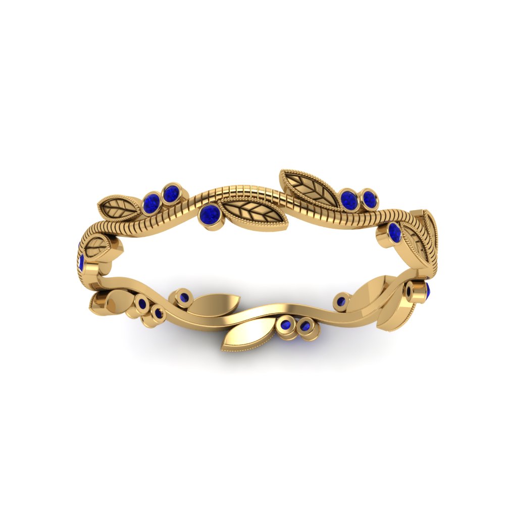 leaf-and-curl-sapphire-enamel-band-in-yellow-gold-FDEWB8349BGSABL-NL-YG