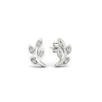Load image into Gallery viewer, leaf-design-diamond-earrings-in-white-gold-fdear11706angle1-nl-wg