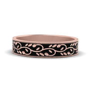 leaf-enamel-gold-mens-wedding-band-ring-in-rose-gold-fd9954bangle5-nl-rg